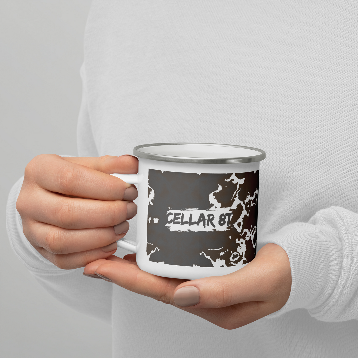 Cellar 8T - Smoked Oak - Enamel Mug