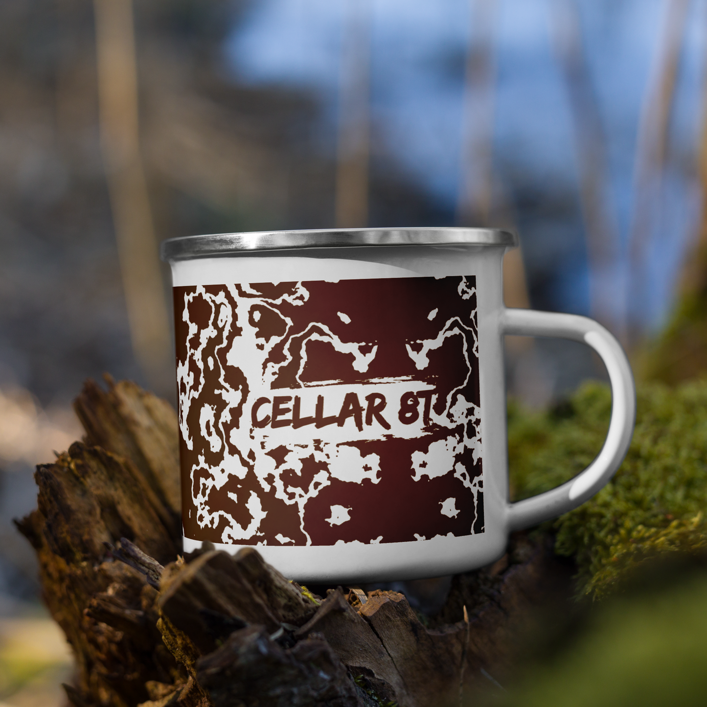 Cellar 8T - Smoked Oak - Enamel Mug