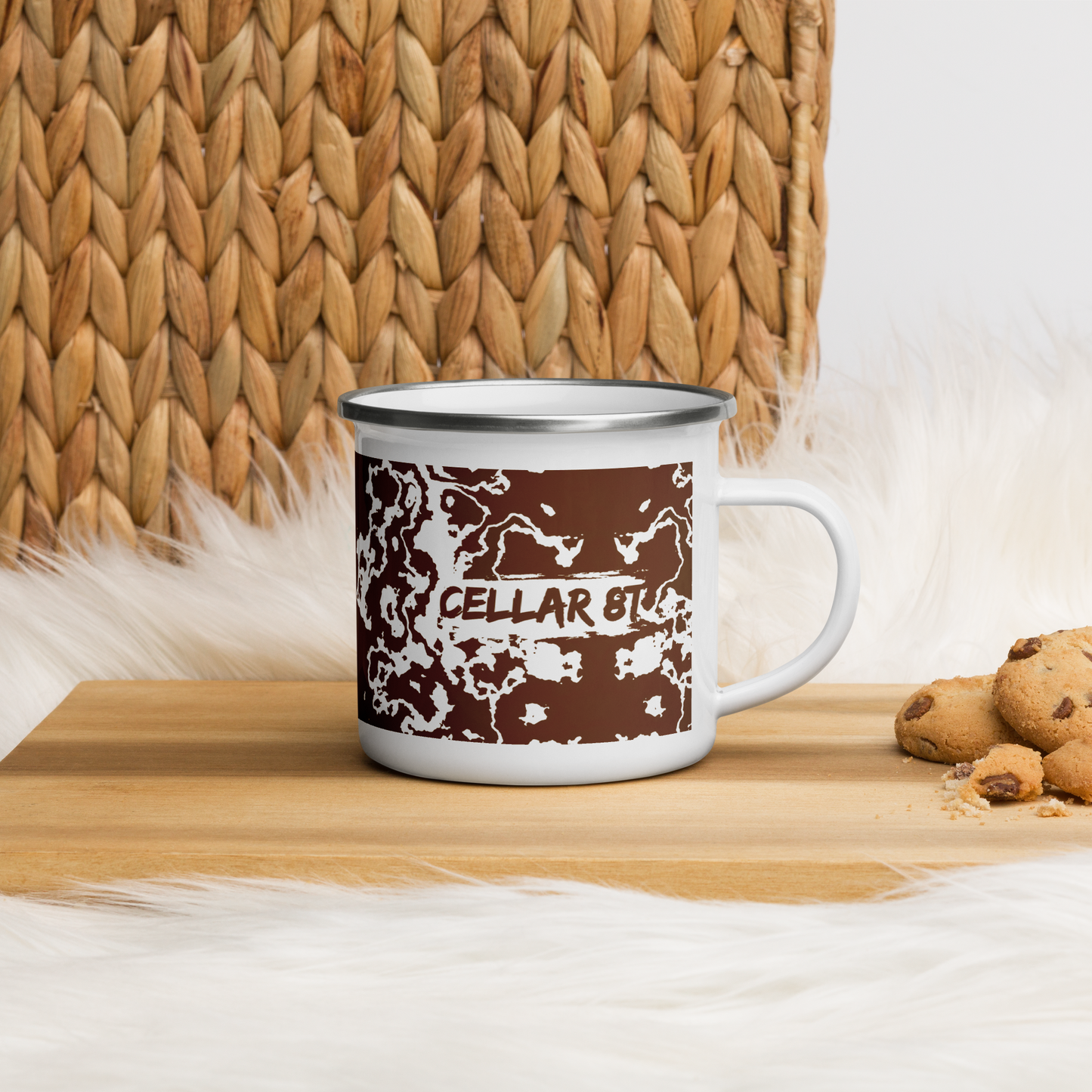 Cellar 8T - Smoked Oak - Enamel Mug