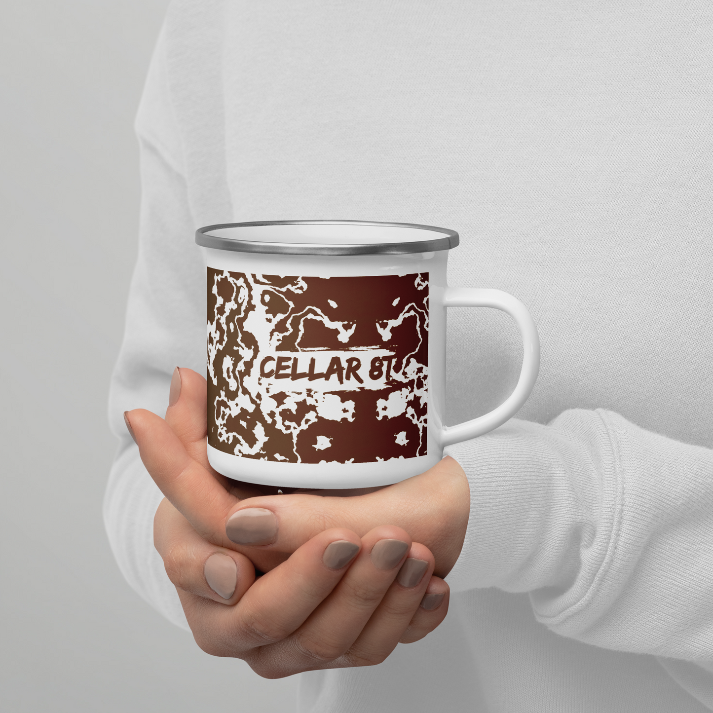 Cellar 8T - Smoked Oak - Enamel Mug