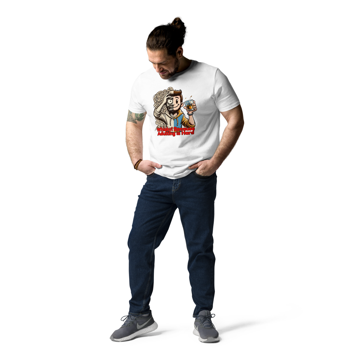 Cellar 8T Whisky - Adulting - Unisex Organic Cotton T-Shirt image 18