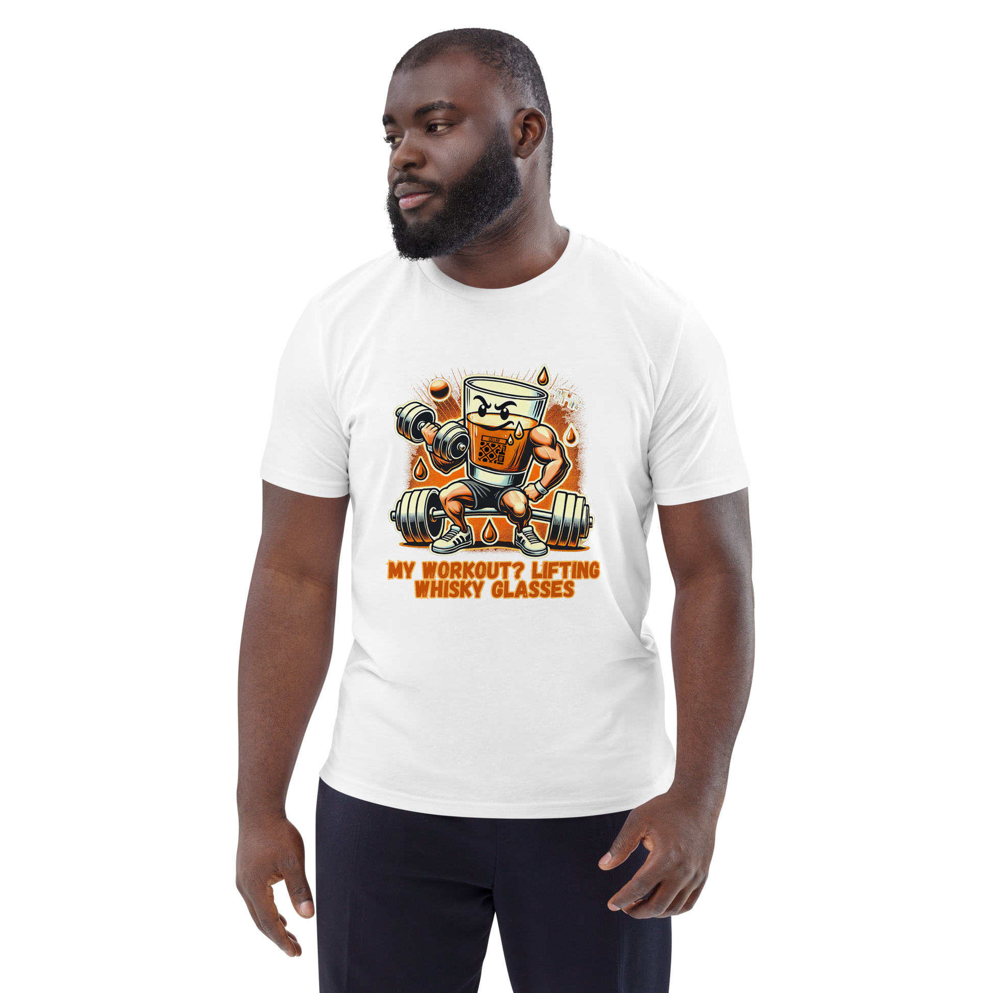 Cellar 8T Whisky - Workout - Unisex Organic Cotton T-Shirt image 18