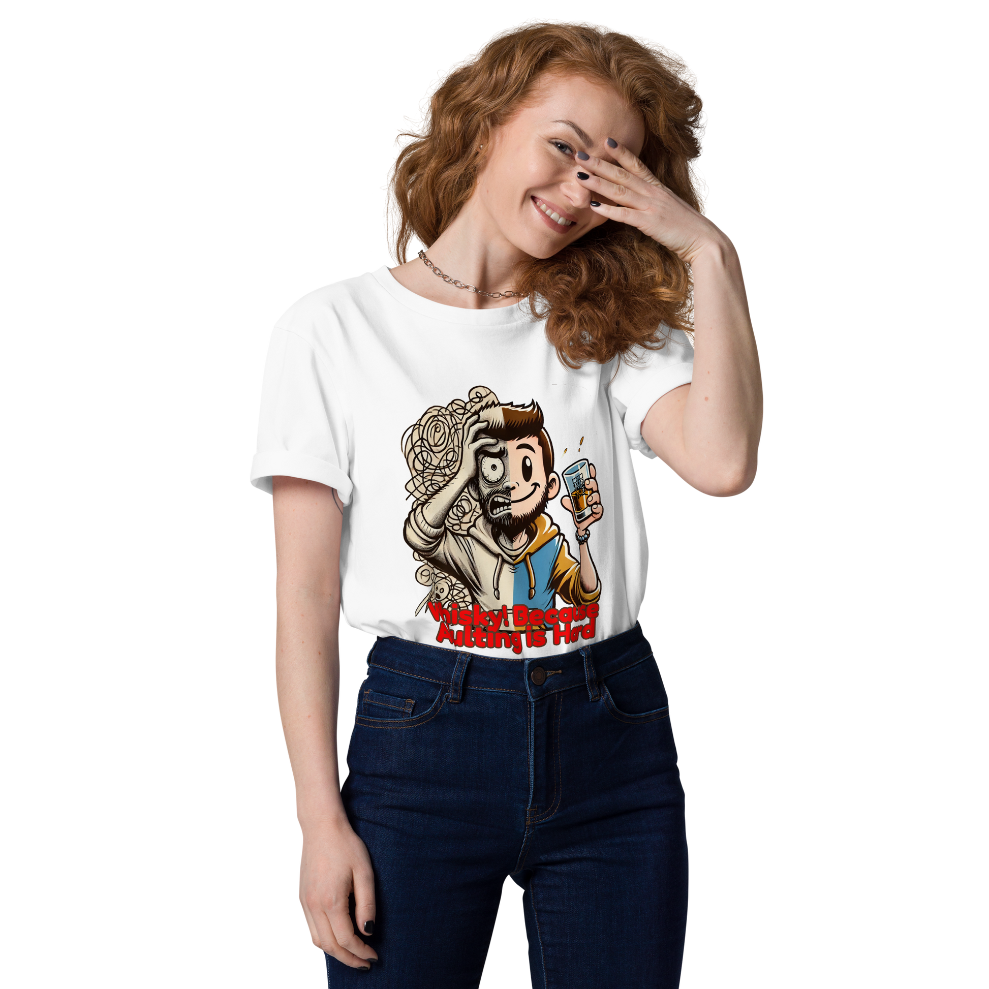 Cellar 8T Whisky - Adulting - Unisex Organic Cotton T-Shirt image 8