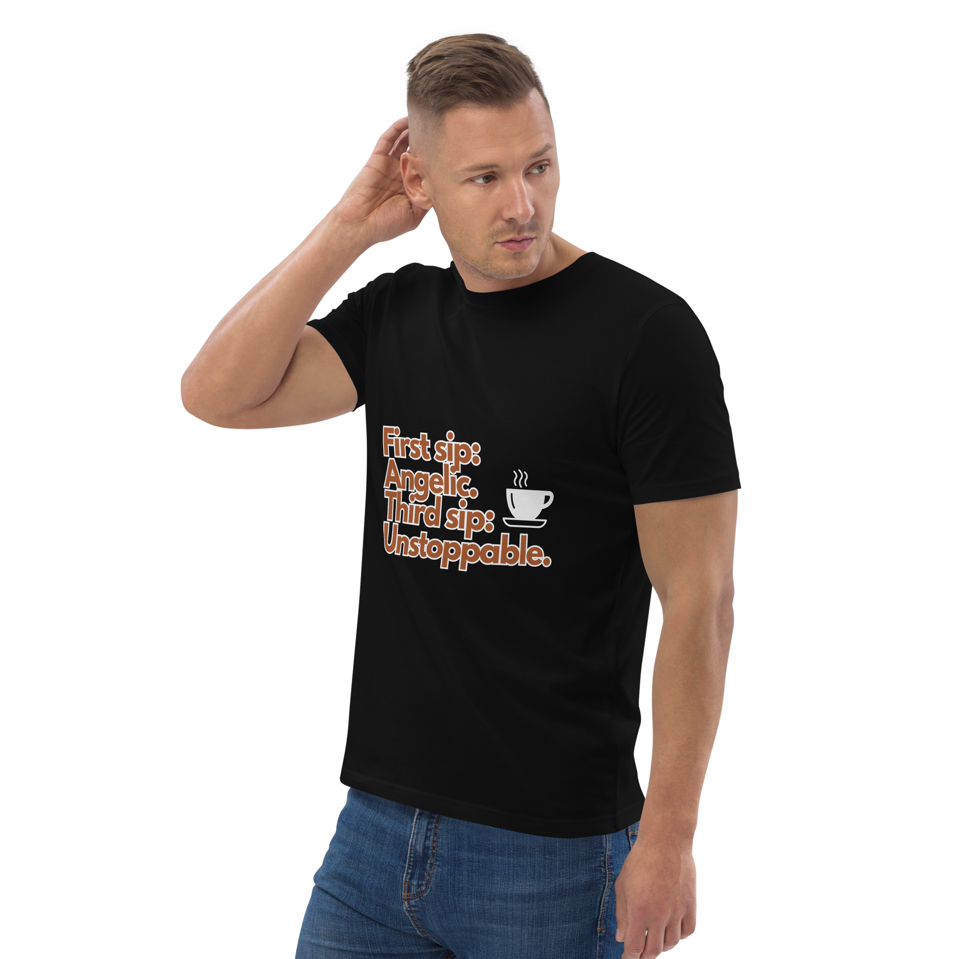 Cellar 8T Coffee - Unstoppable - Unisex Organic Cotton T-Shirt image 24