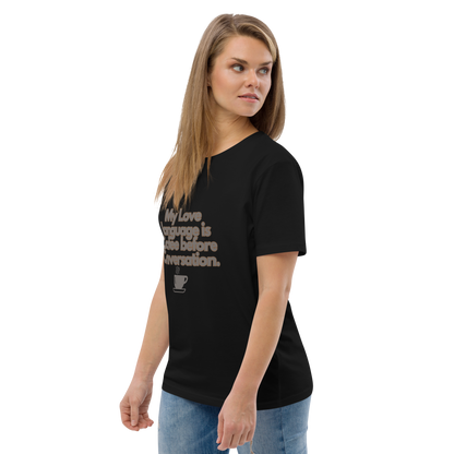 Cellar 8T Coffee - Love Language - Unisex Organic Cotton T-Shirt image 3