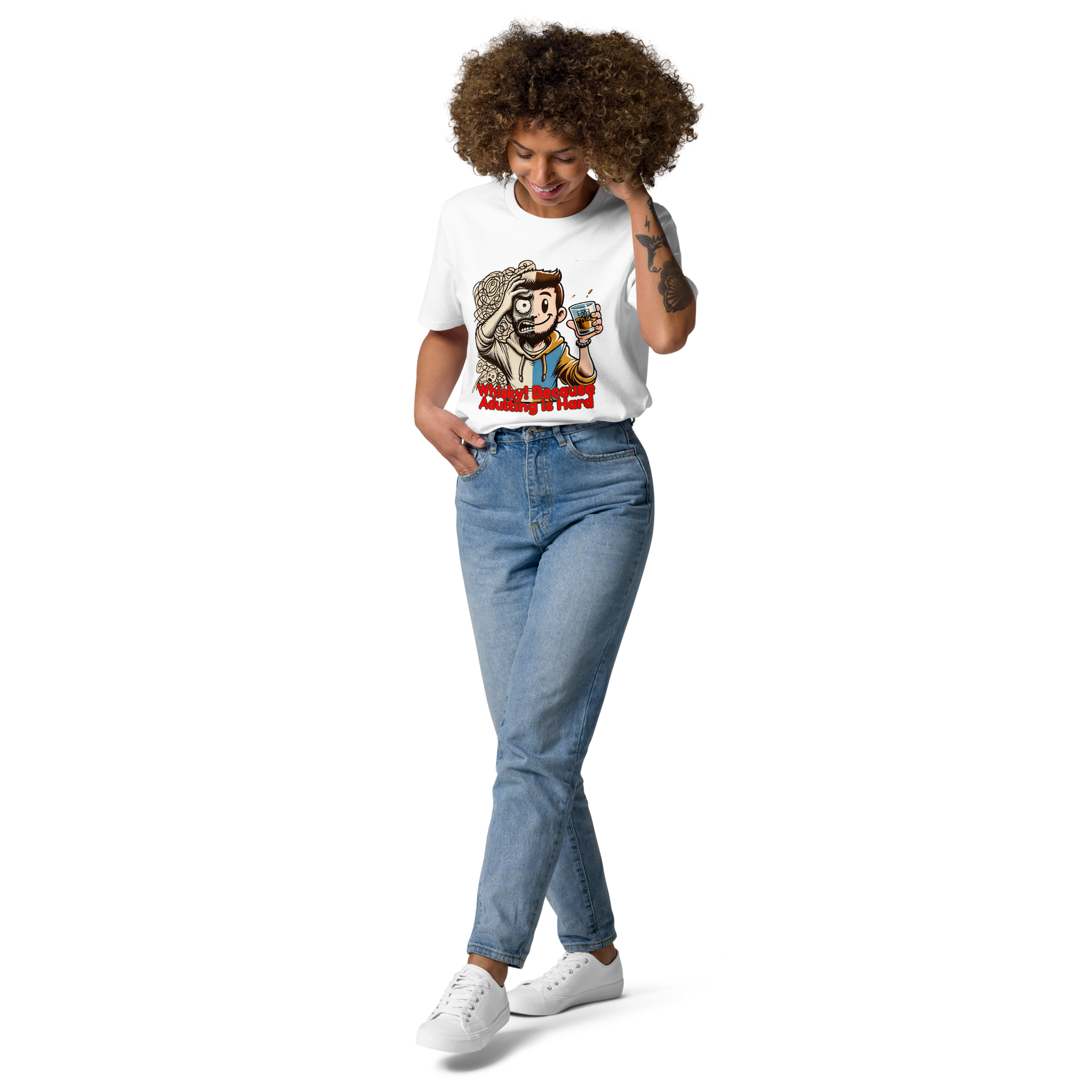 Cellar 8T Whisky - Adulting - Unisex Organic Cotton T-Shirt image 14