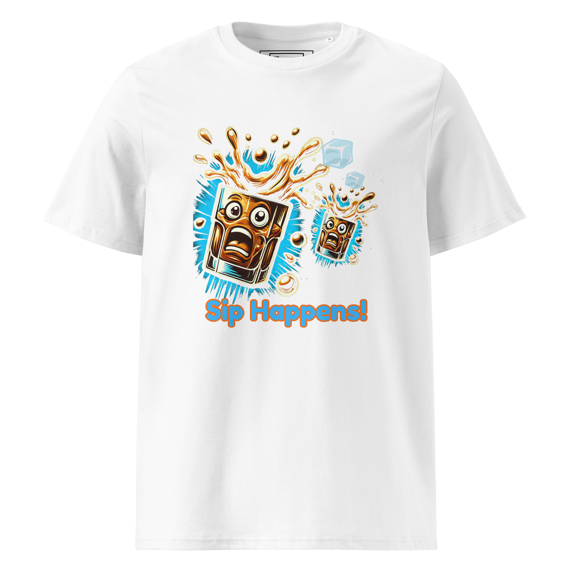Cellar 8T Whisky - Sip Happens - Unisex Organic Cotton T-Shirt image 24