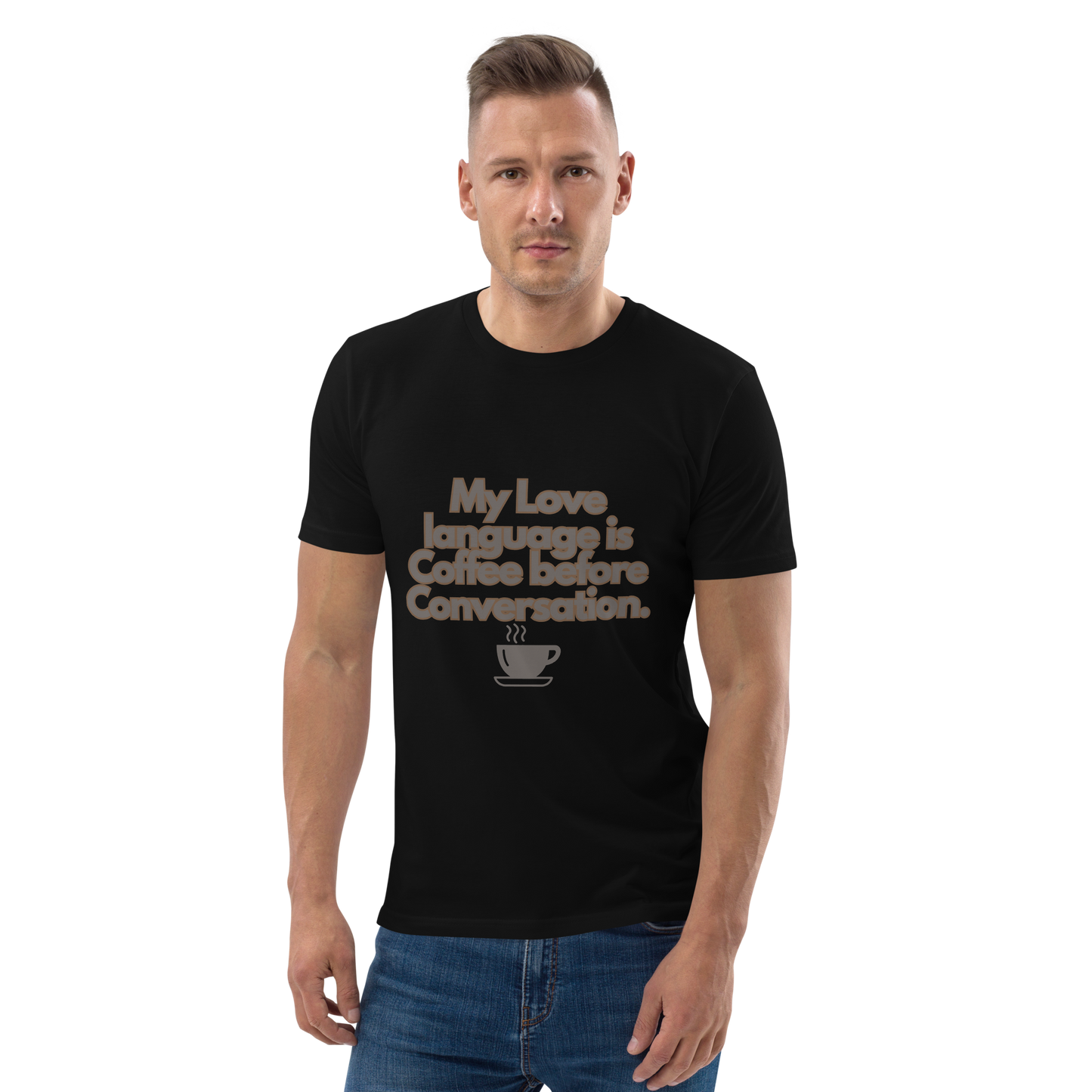 Cellar 8T Coffee - Love Language - Unisex Organic Cotton T-Shirt image 22