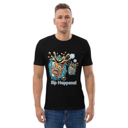 Cellar 8T Whisky - Sip Happens - Unisex Organic Cotton T-Shirt image 3