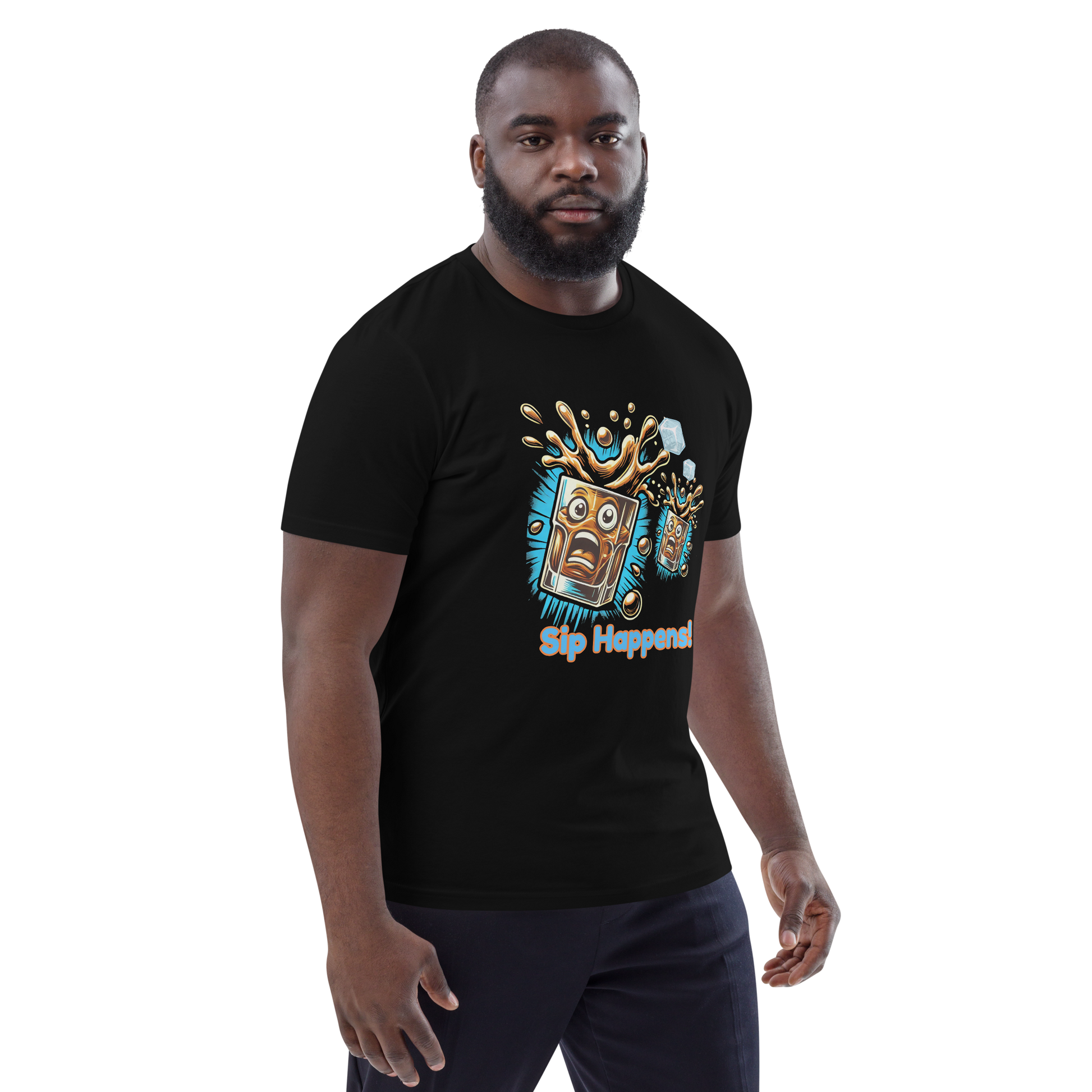Cellar 8T Whisky - Sip Happens - Unisex Organic Cotton T-Shirt image 6