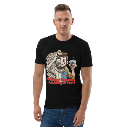 Cellar 8T Whisky - Adulting - Unisex Organic Cotton T-Shirt image 0