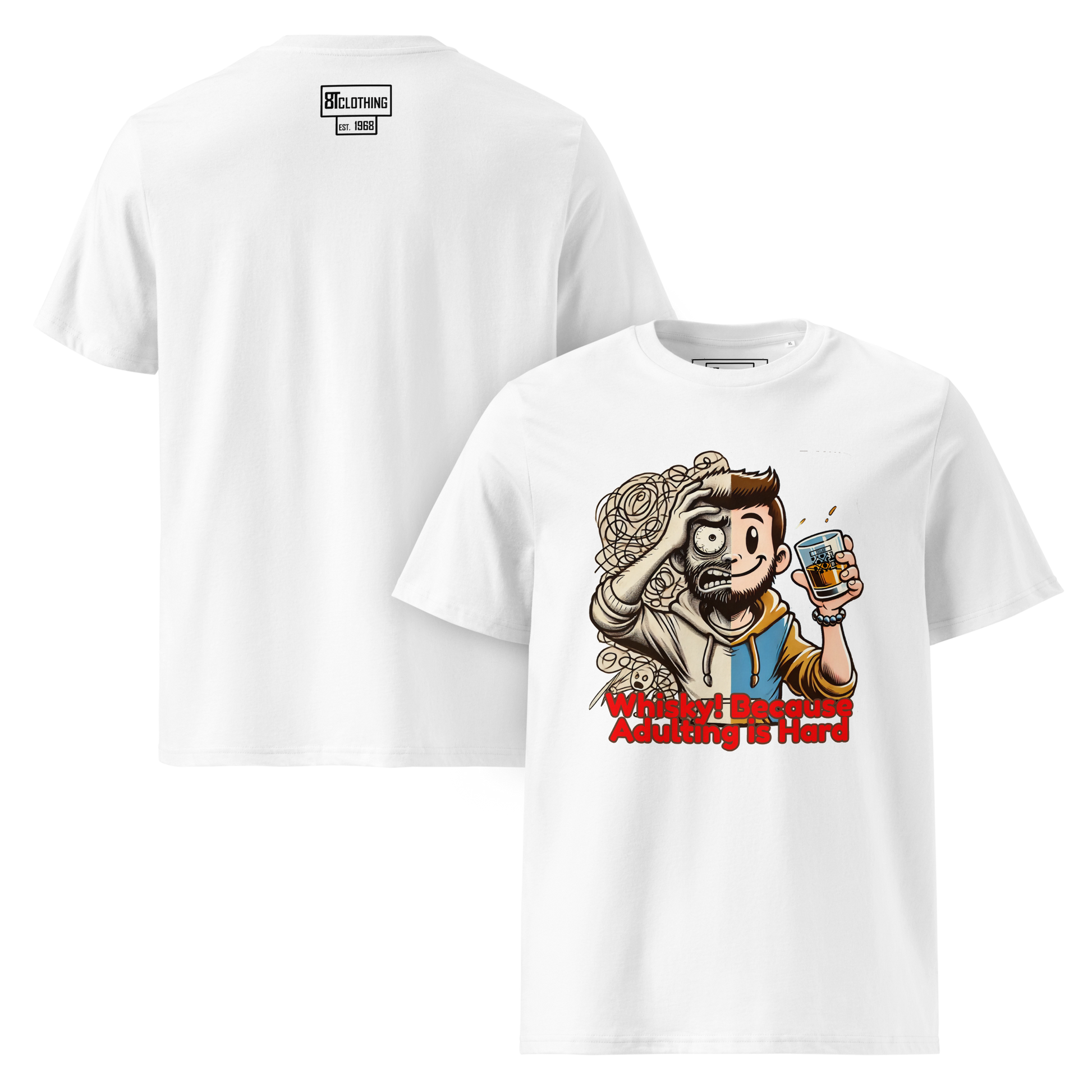Cellar 8T Whisky - Adulting - Unisex Organic Cotton T-Shirt image 28