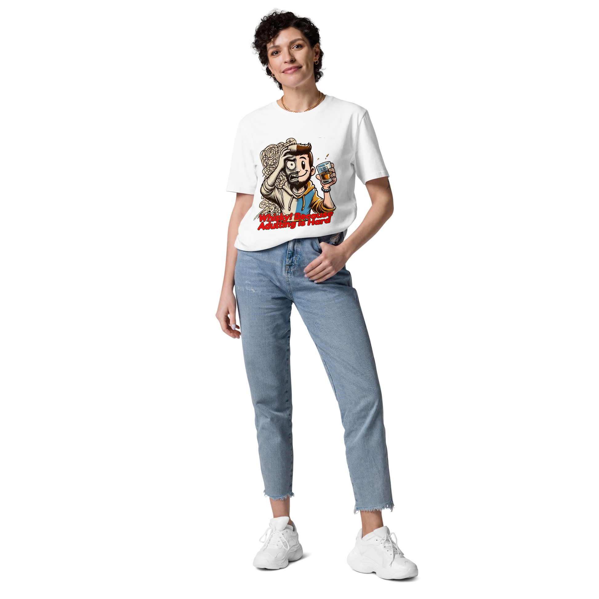 Cellar 8T Whisky - Adulting - Unisex Organic Cotton T-Shirt image 12
