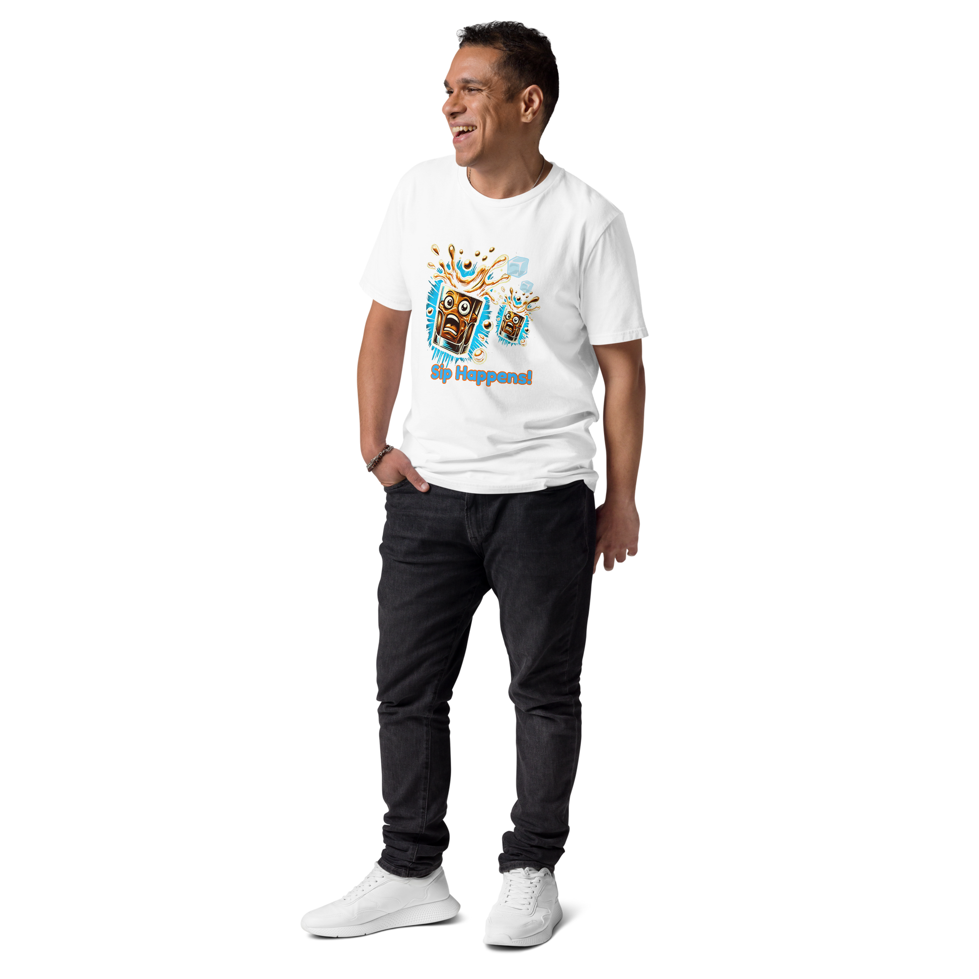 Cellar 8T Whisky - Sip Happens - Unisex Organic Cotton T-Shirt image 20
