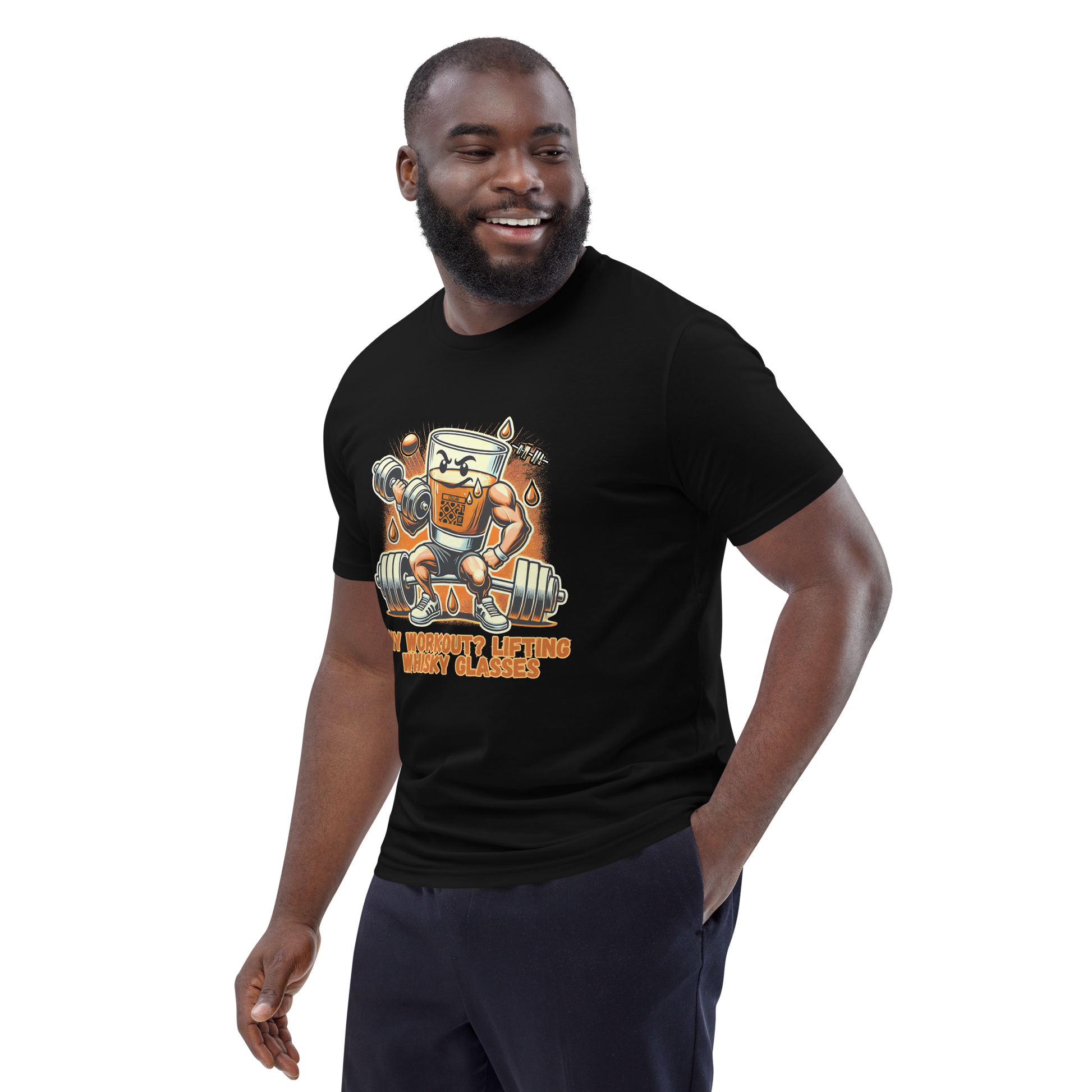 Cellar 8T Whisky - Workout - Unisex Organic Cotton T-Shirt image 7