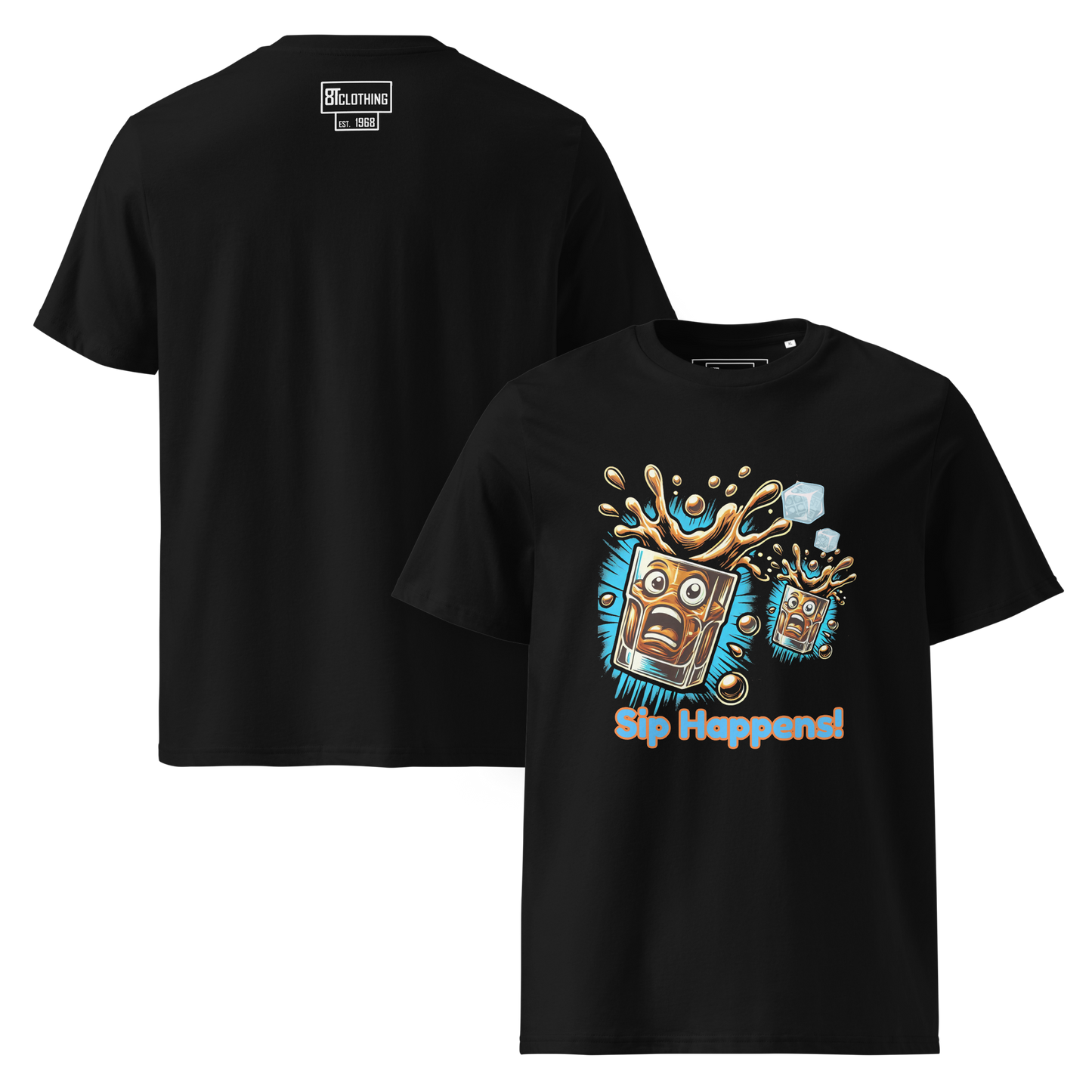 Cellar 8T Whisky - Sip Happens - Unisex Organic Cotton T-Shirt image 33