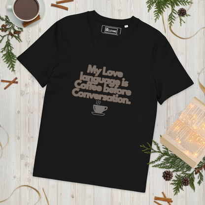 Cellar 8T Coffee - Love Language - Unisex Organic Cotton T-Shirt image 35
