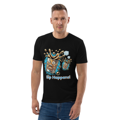 Cellar 8T Whisky - Sip Happens - Unisex Organic Cotton T-Shirt image 2