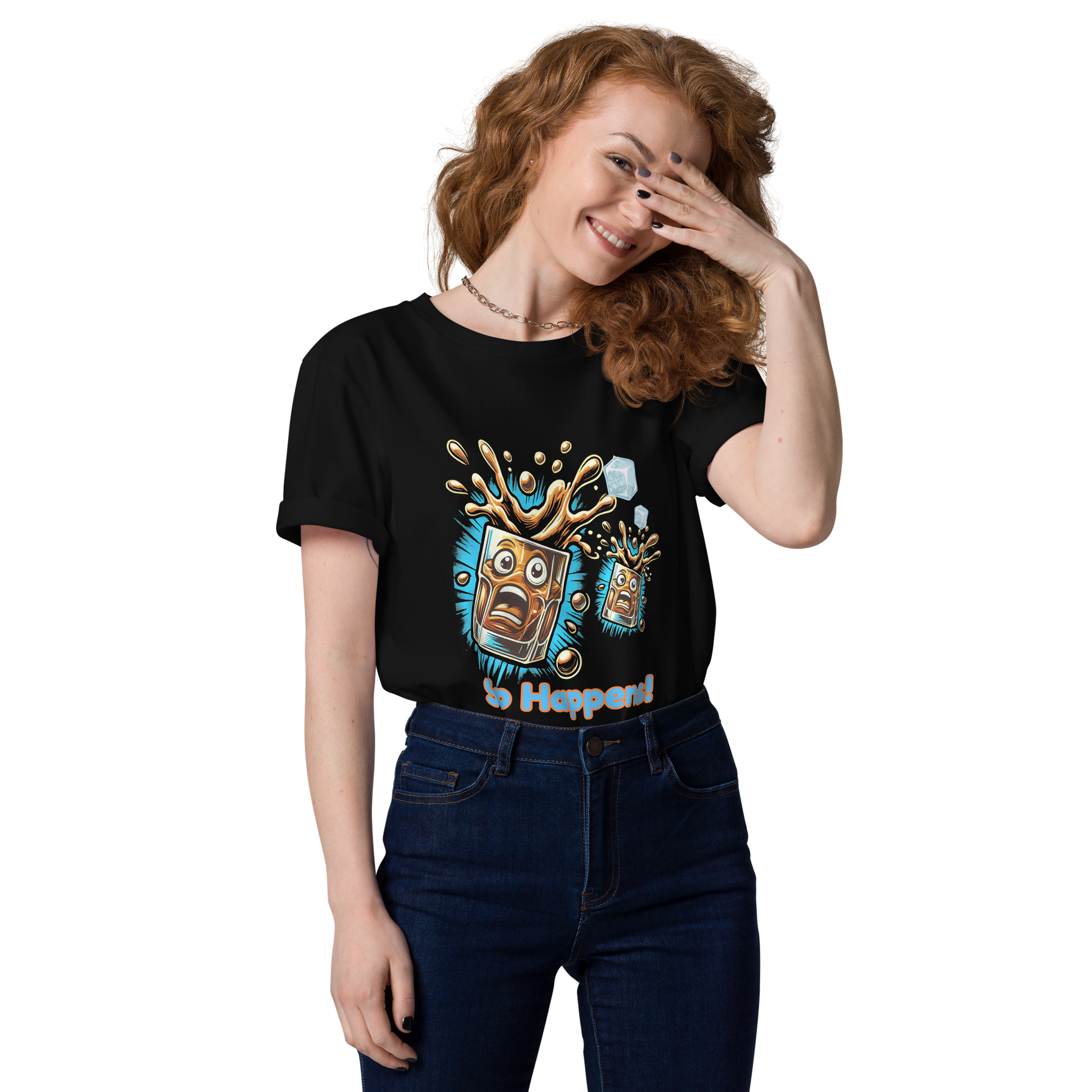 Cellar 8T Whisky - Sip Happens - Unisex Organic Cotton T-Shirt image 21