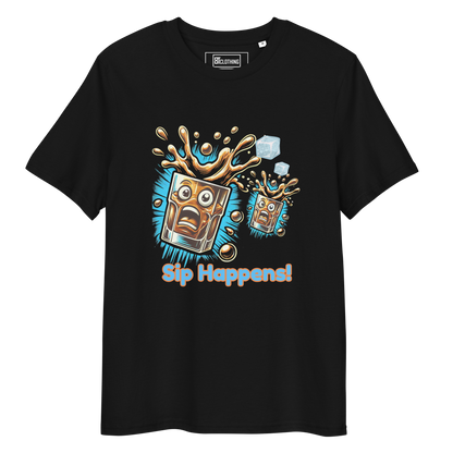 Cellar 8T Whisky - Sip Happens - Unisex Organic Cotton T-Shirt image 26