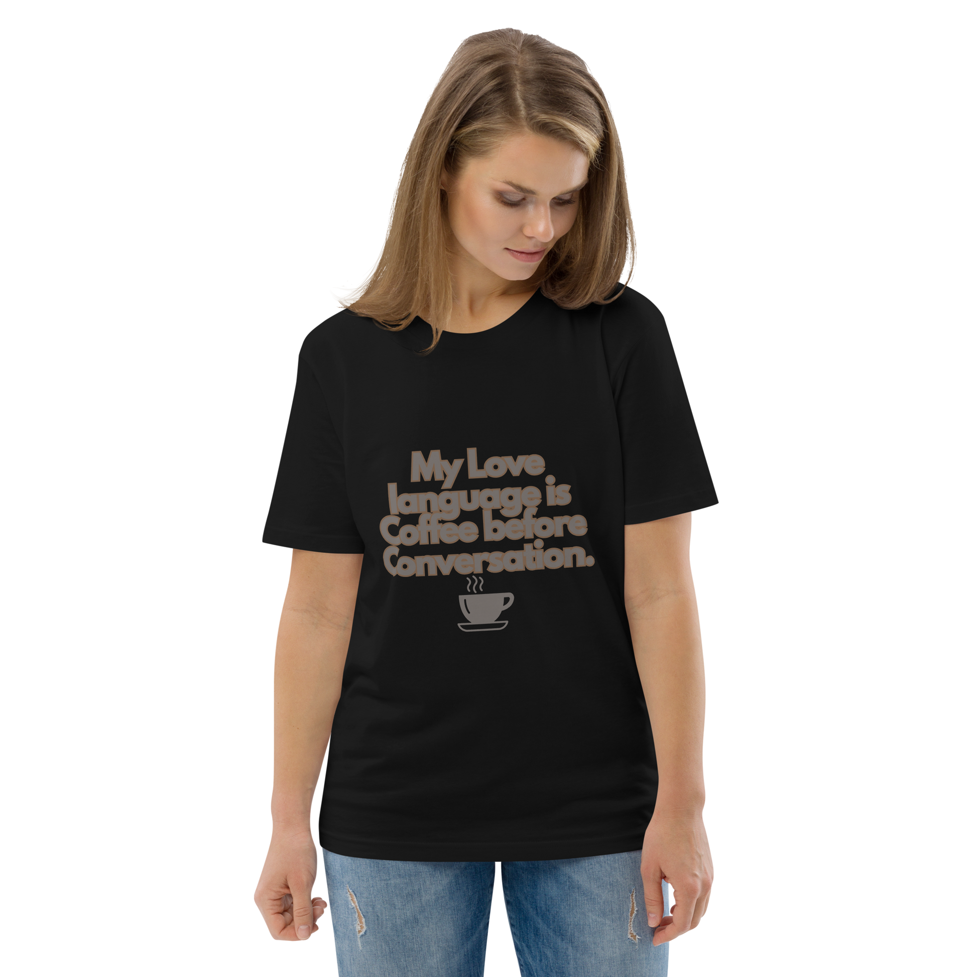 Cellar 8T Coffee - Love Language - Unisex Organic Cotton T-Shirt image 2