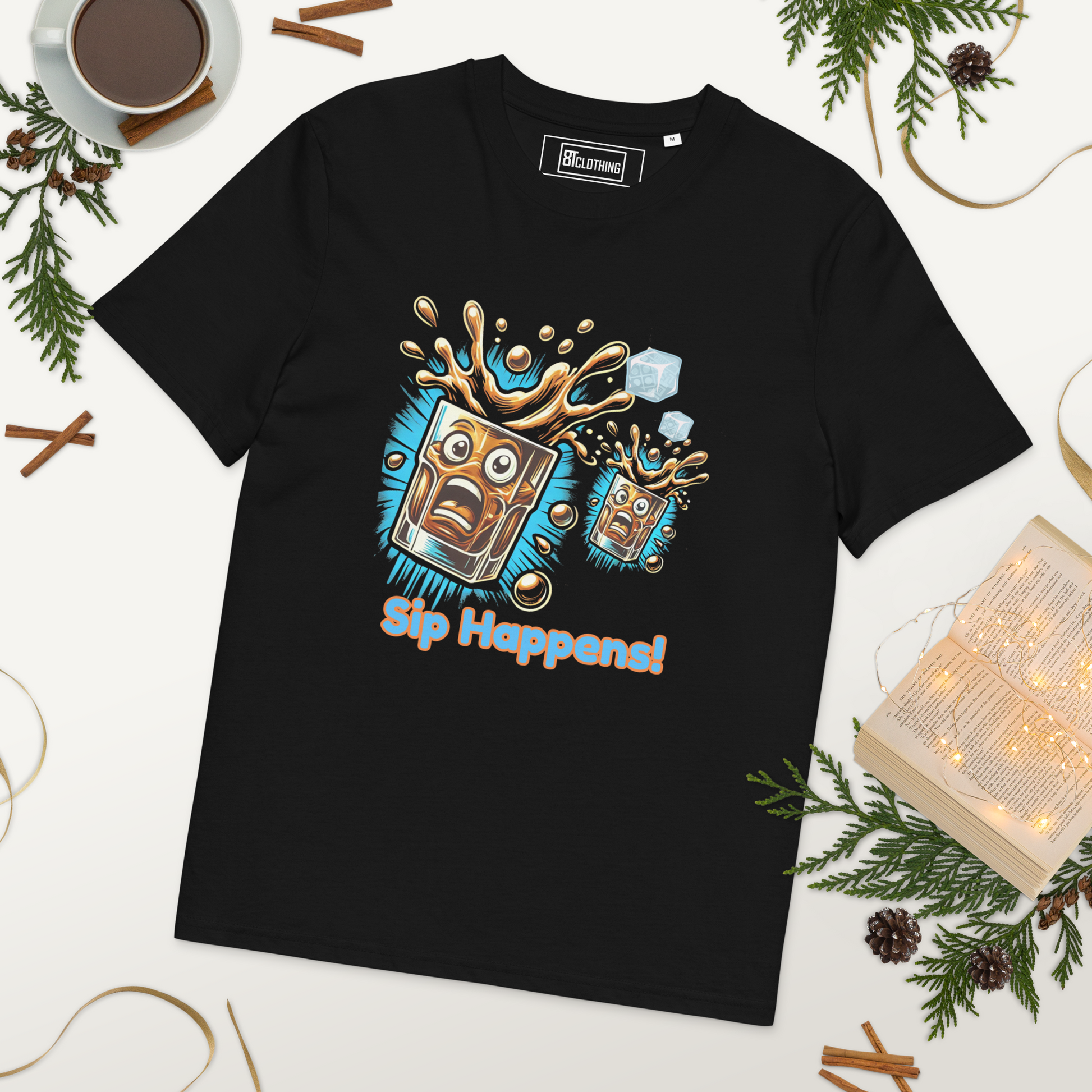 Cellar 8T Whisky - Sip Happens - Unisex Organic Cotton T-Shirt image 30