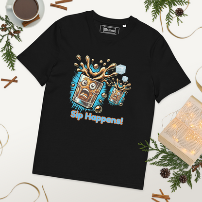 Cellar 8T Whisky - Sip Happens - Unisex Organic Cotton T-Shirt image 30