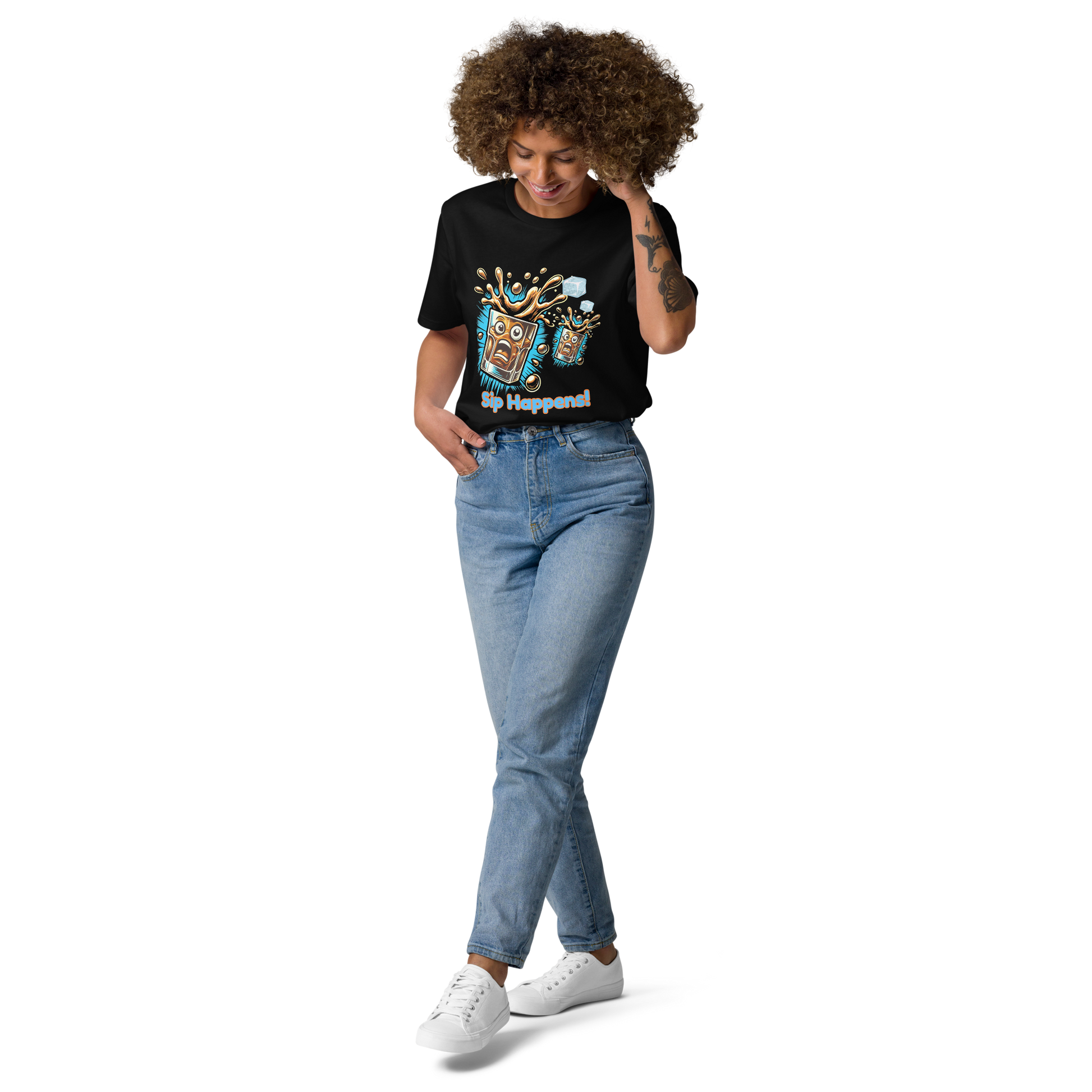 Cellar 8T Whisky - Sip Happens - Unisex Organic Cotton T-Shirt image 24