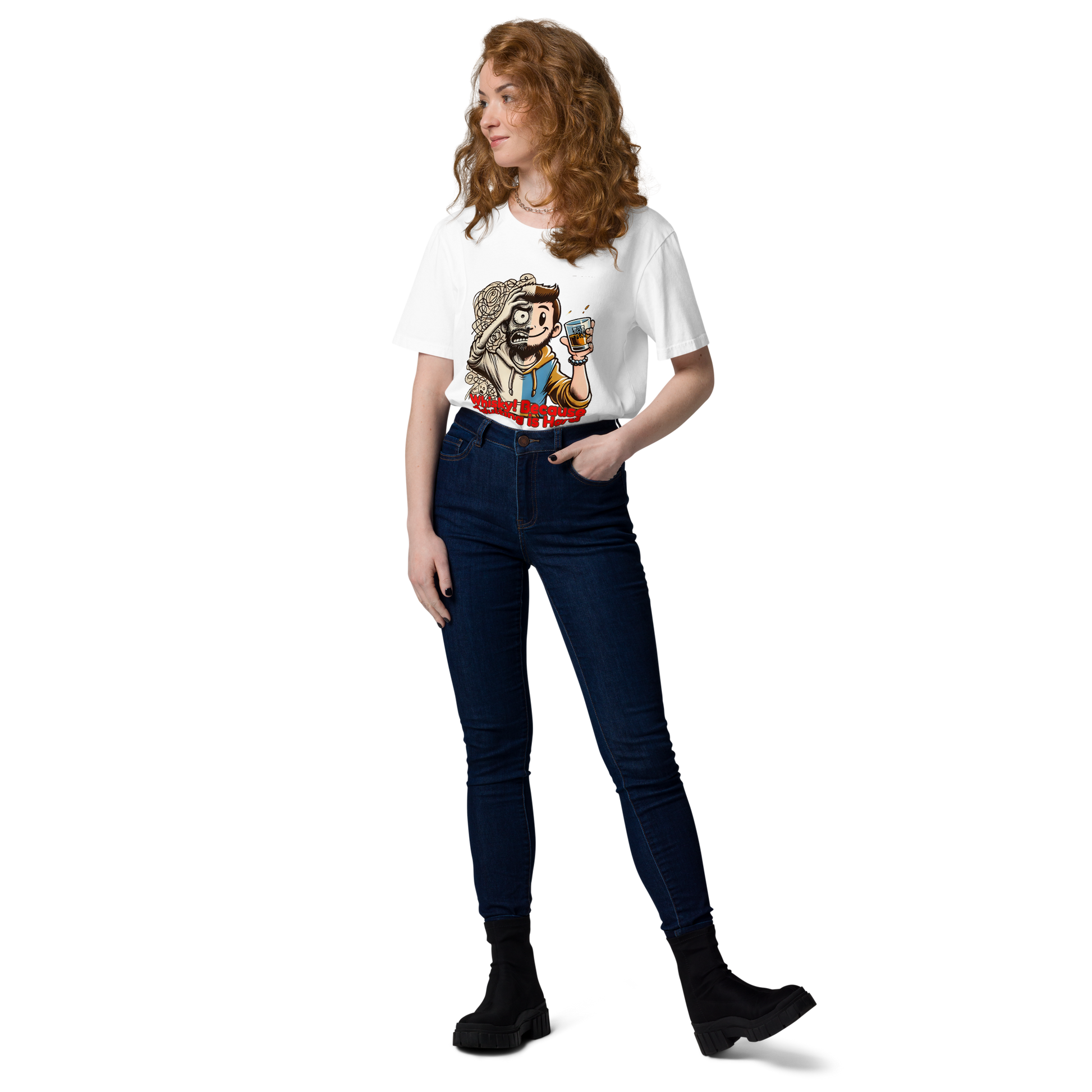 Cellar 8T Whisky - Adulting - Unisex Organic Cotton T-Shirt image 13