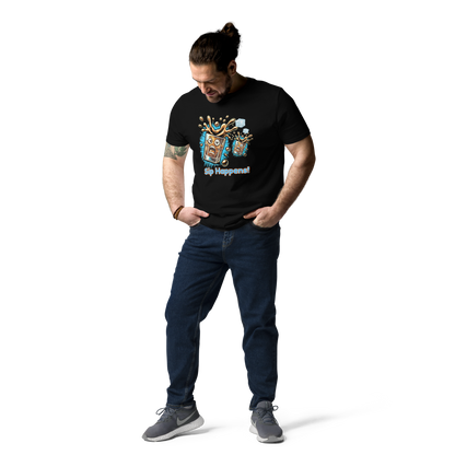 Cellar 8T Whisky - Sip Happens - Unisex Organic Cotton T-Shirt image 1