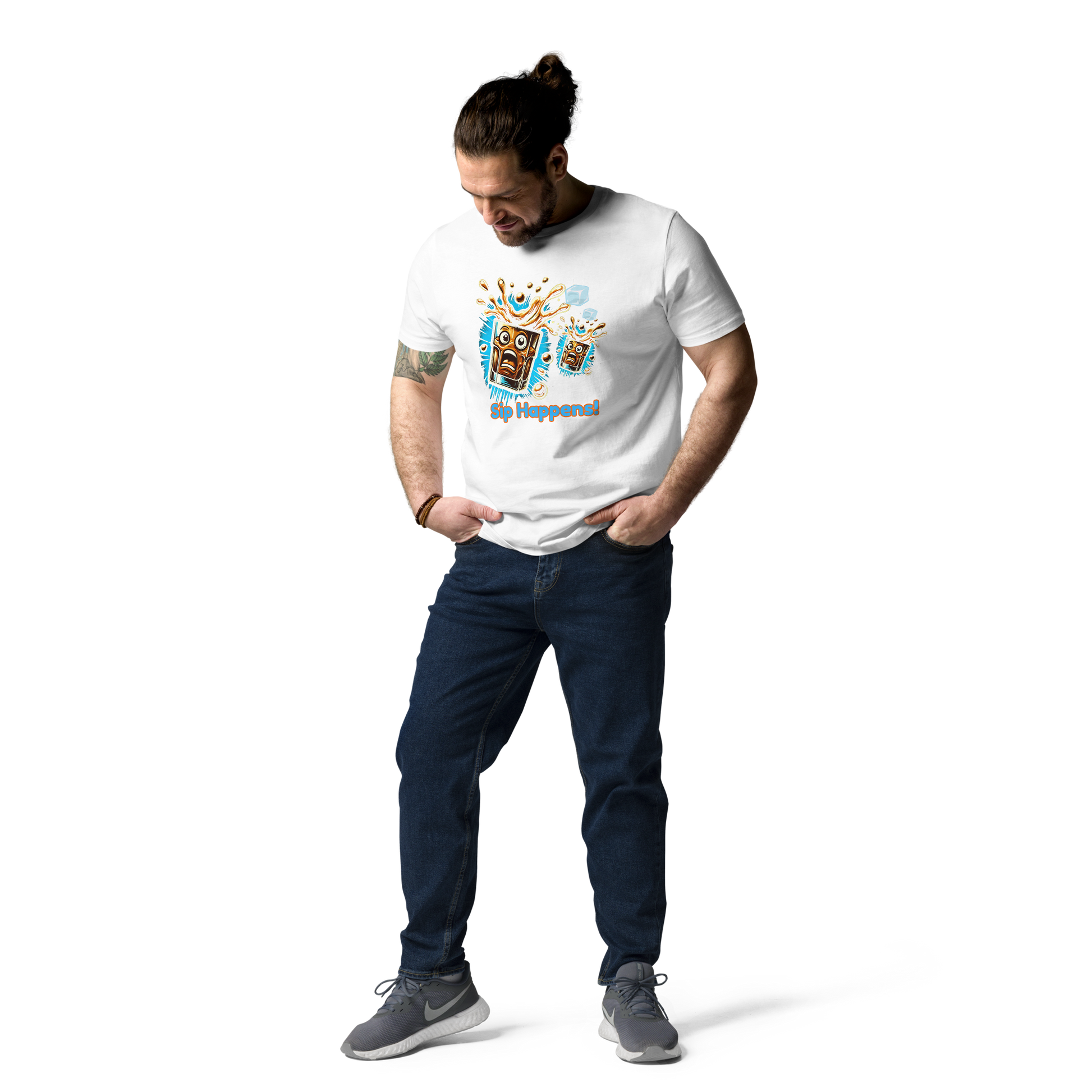 Cellar 8T Whisky - Sip Happens - Unisex Organic Cotton T-Shirt image 16