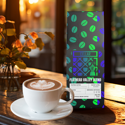 Cellar 8T Coffee - Flathead Valley Blend (Medium-Dark Roast)