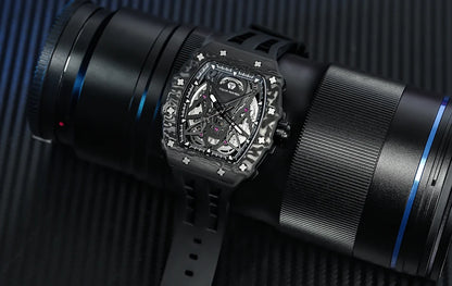 TSAR BOMBA – Carbon Fiber Automatic Men’s Watch (Model TB-8207)