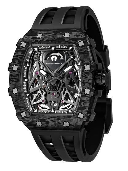 TSAR BOMBA – Carbon Fiber Automatic Men’s Watch (Model TB-8207)