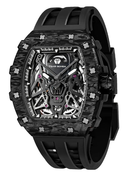 TSAR BOMBA – Carbon Fiber Automatic Men’s Watch (Model TB-8207)