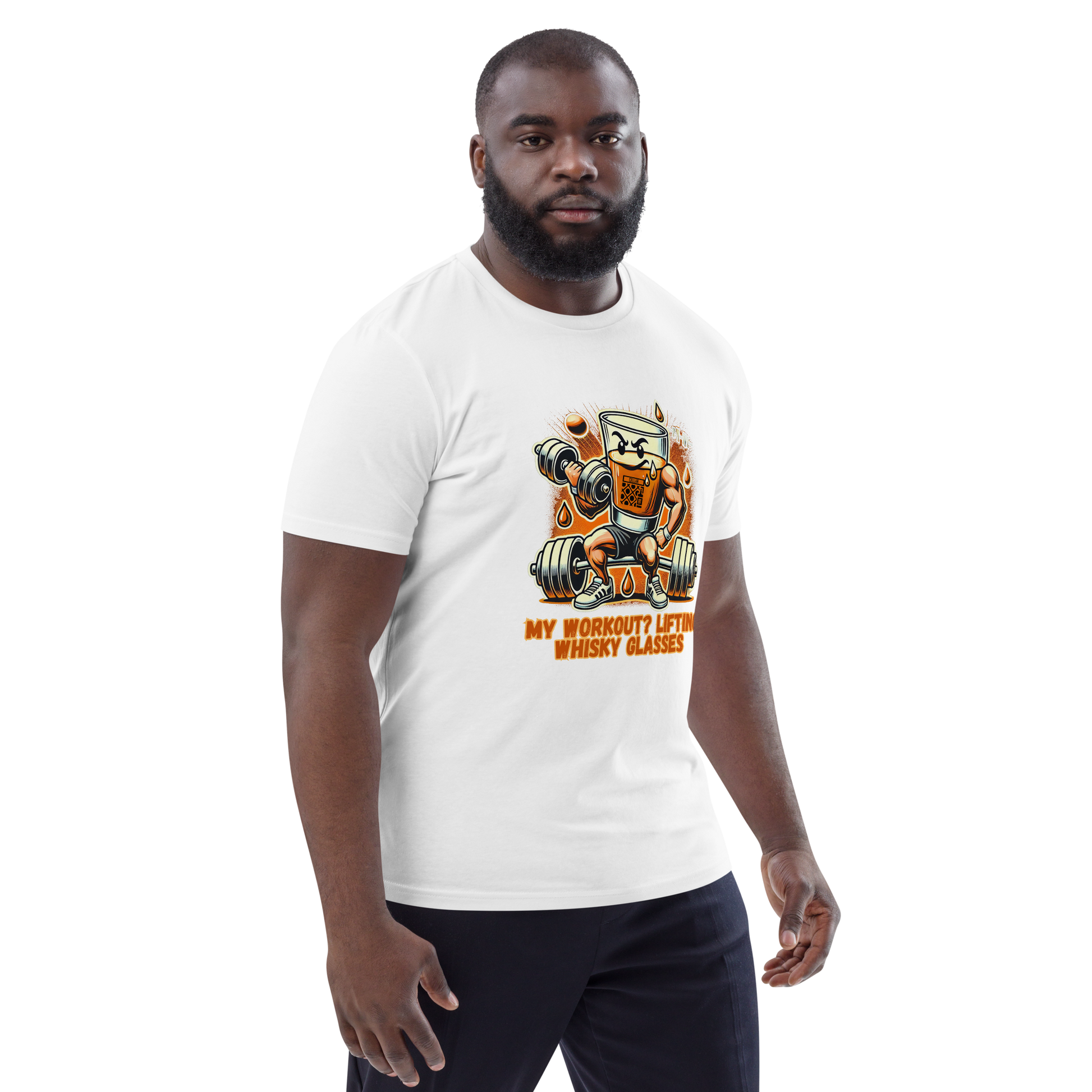 Cellar 8T Whisky - Workout - Unisex Organic Cotton T-Shirt image 19