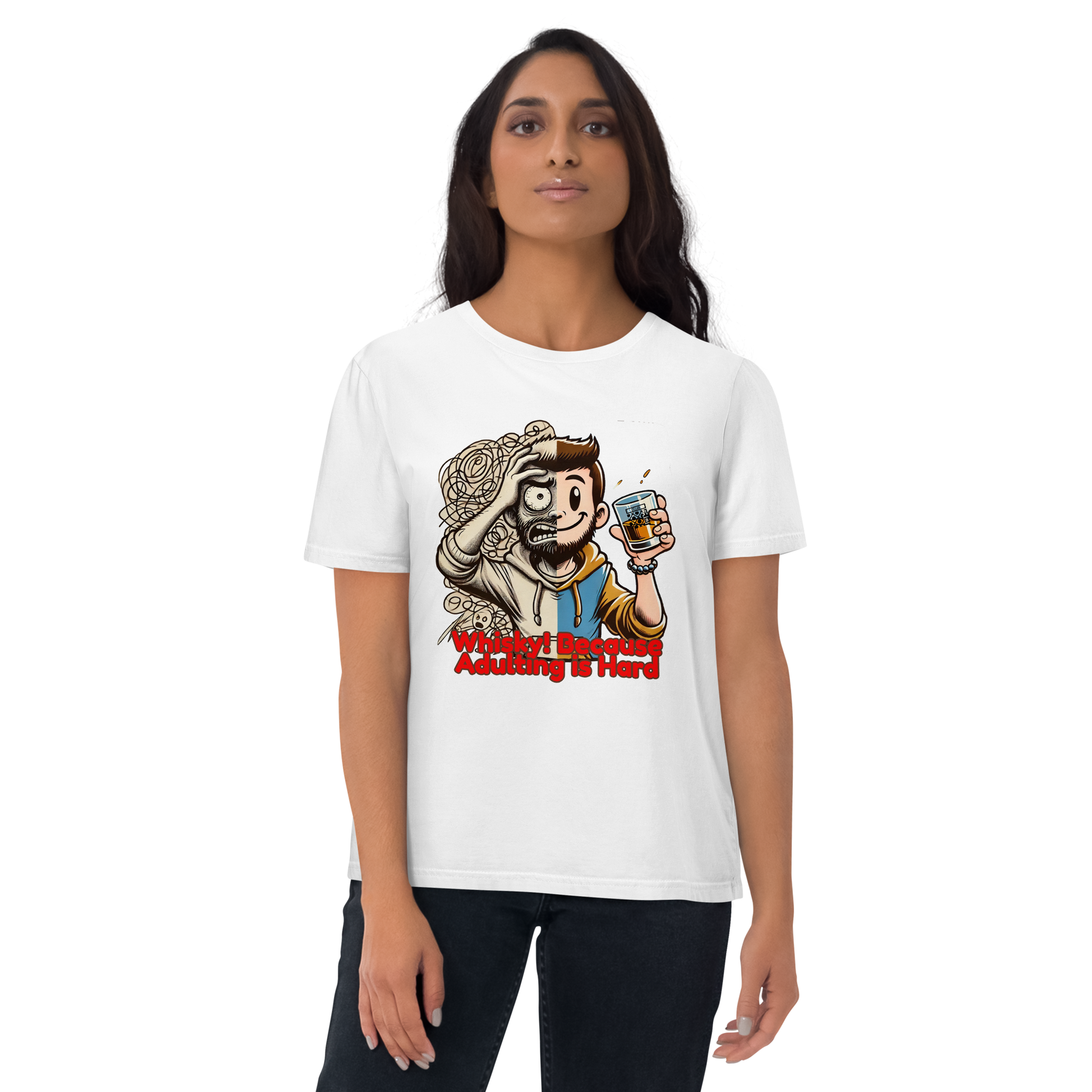 Cellar 8T Whisky - Adulting - Unisex Organic Cotton T-Shirt image 10