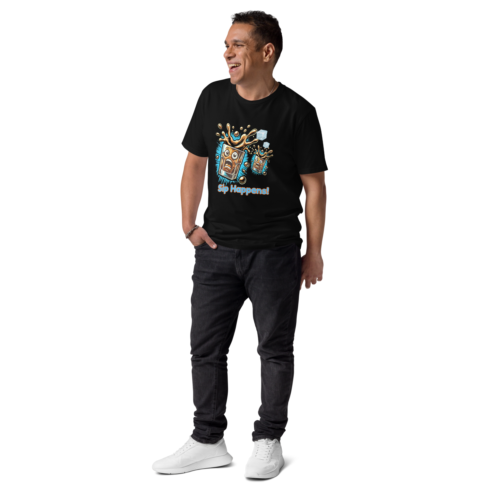 Cellar 8T Whisky - Sip Happens - Unisex Organic Cotton T-Shirt image 5