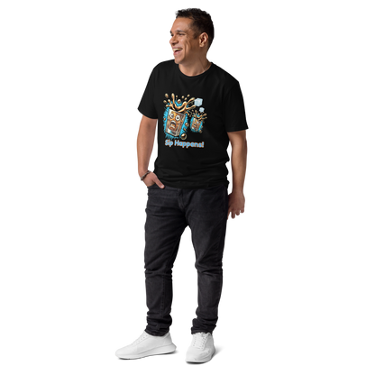 Cellar 8T Whisky - Sip Happens - Unisex Organic Cotton T-Shirt image 5