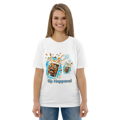 Cellar 8T Whisky - Sip Happens - Unisex Organic Cotton T-Shirt image 1