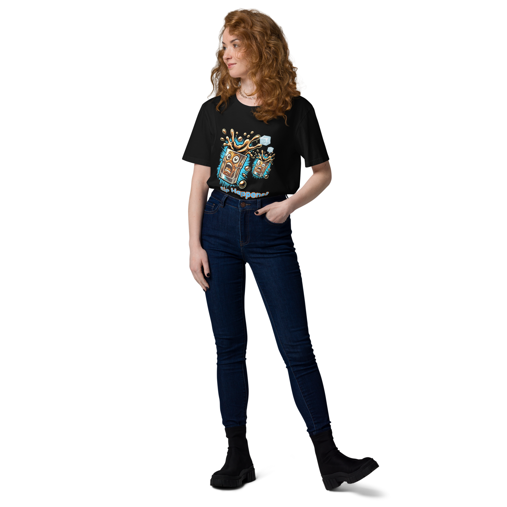 Cellar 8T Whisky - Sip Happens - Unisex Organic Cotton T-Shirt image 23