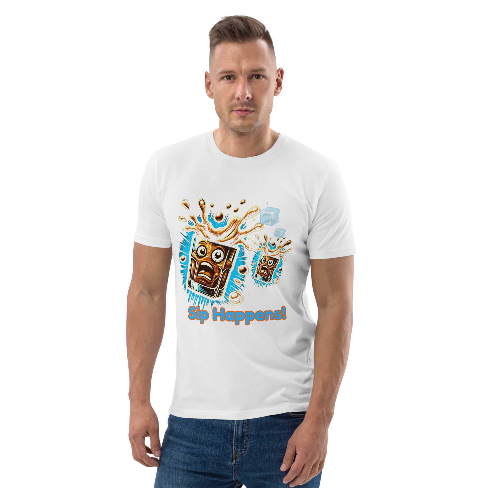 Cellar 8T Whisky - Sip Happens - Unisex Organic Cotton T-Shirt image 18