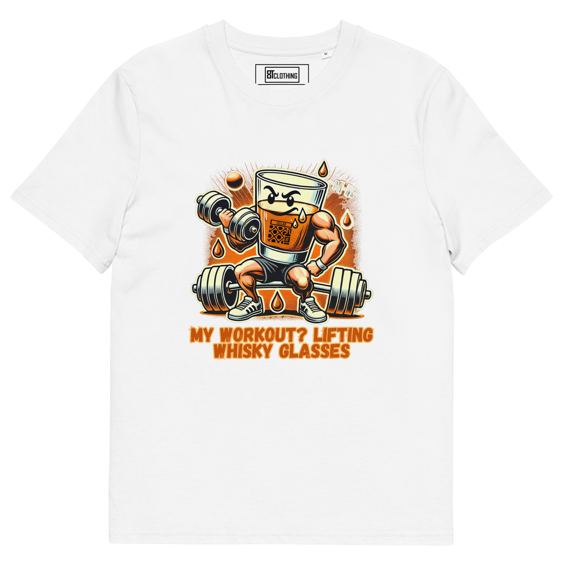 Cellar 8T Whisky - Workout - Unisex Organic Cotton T-Shirt image 33