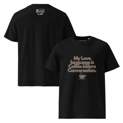 Cellar 8T Coffee - Love Language - Unisex Organic Cotton T-Shirt image 29