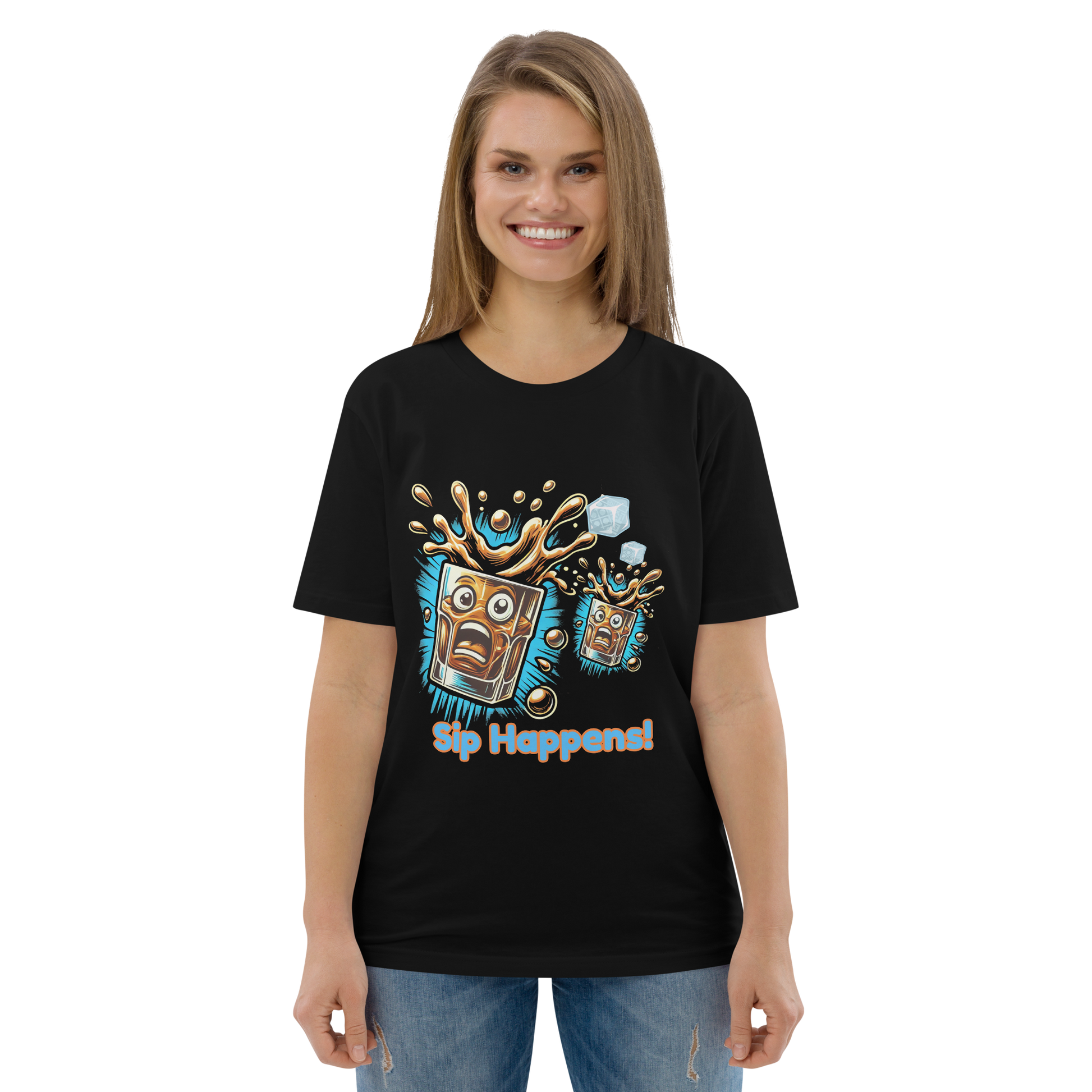 Cellar 8T Whisky - Sip Happens - Unisex Organic Cotton T-Shirt image 12