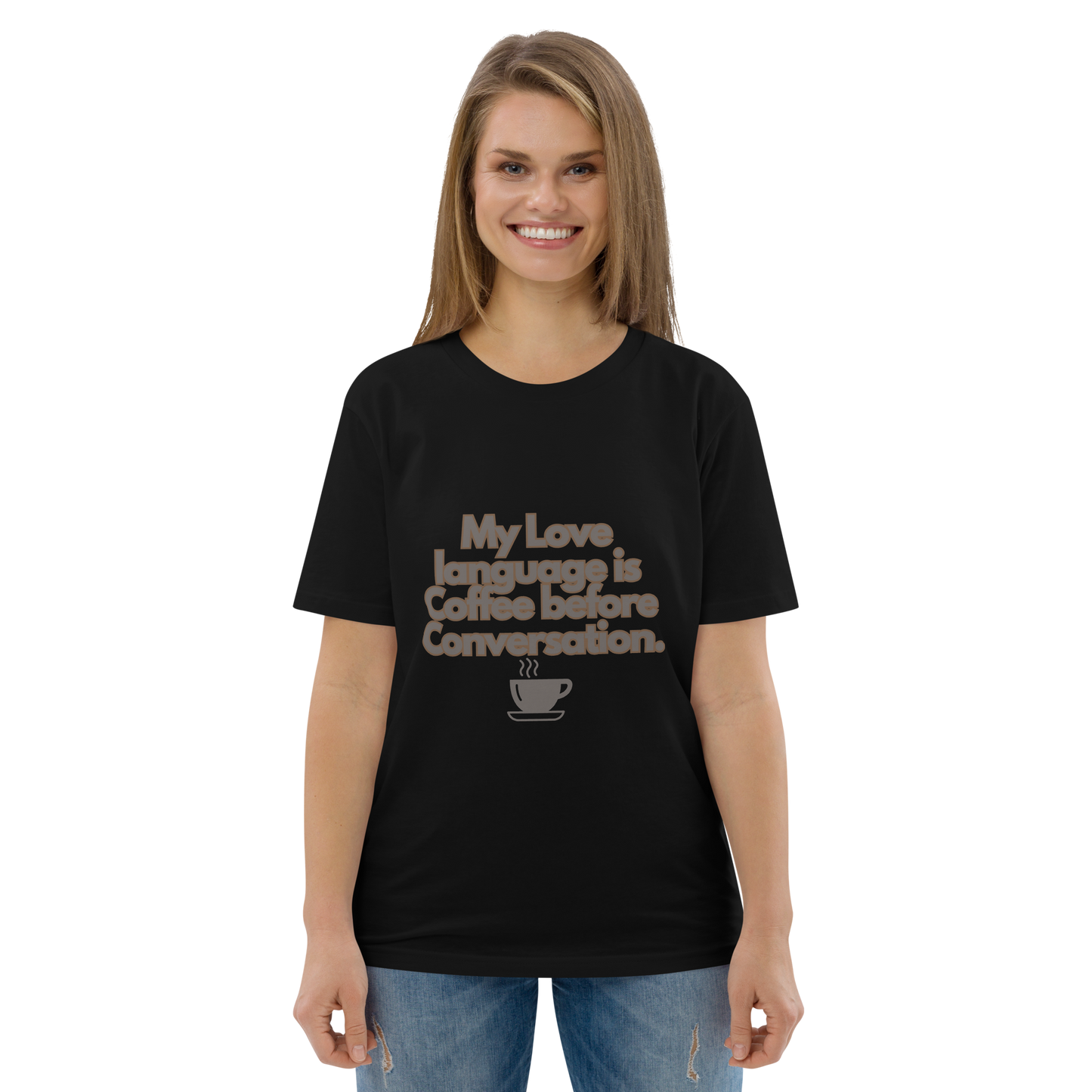 Cellar 8T Coffee - Love Language - Unisex Organic Cotton T-Shirt image 1