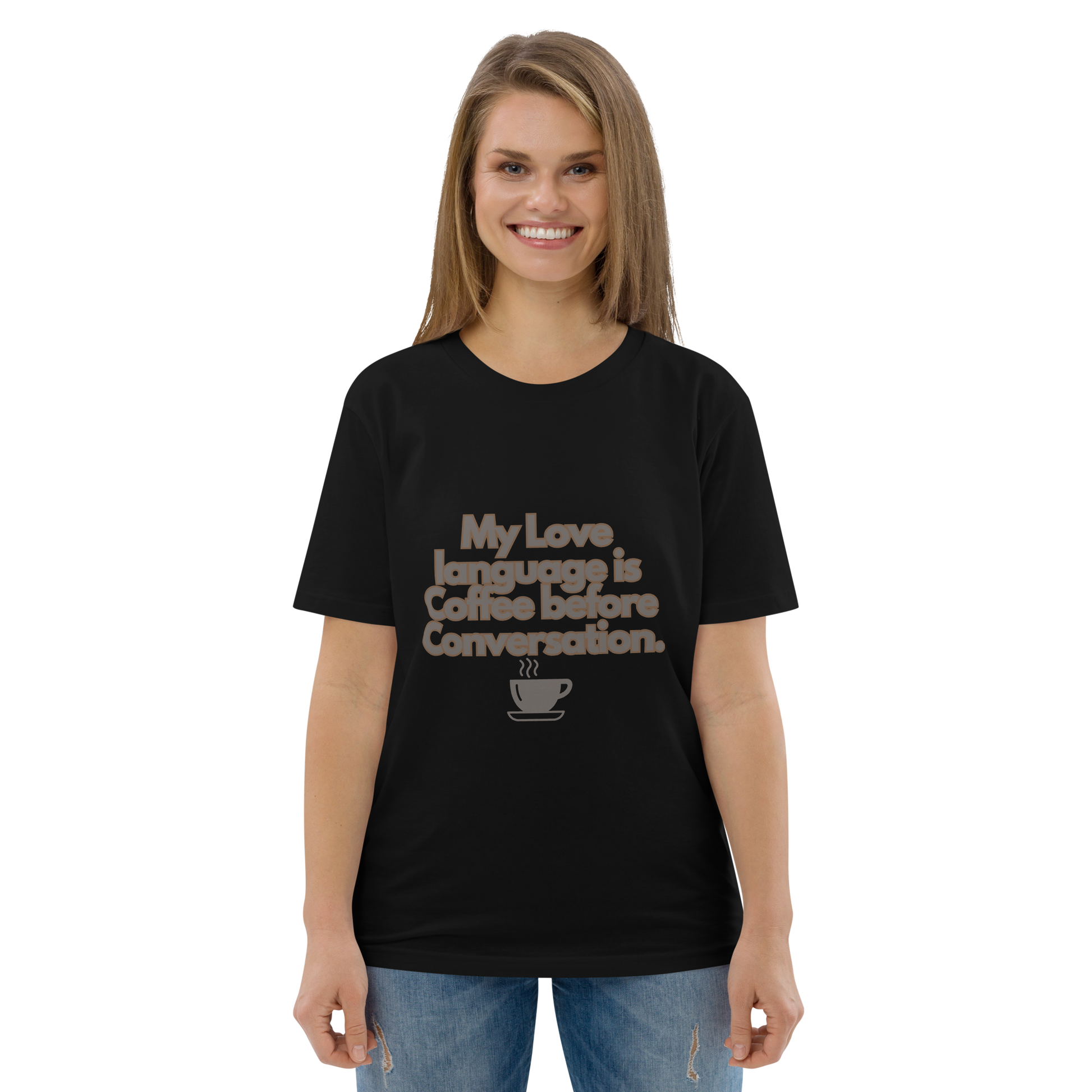 Cellar 8T Coffee - Love Language - Unisex Organic Cotton T-Shirt image 1