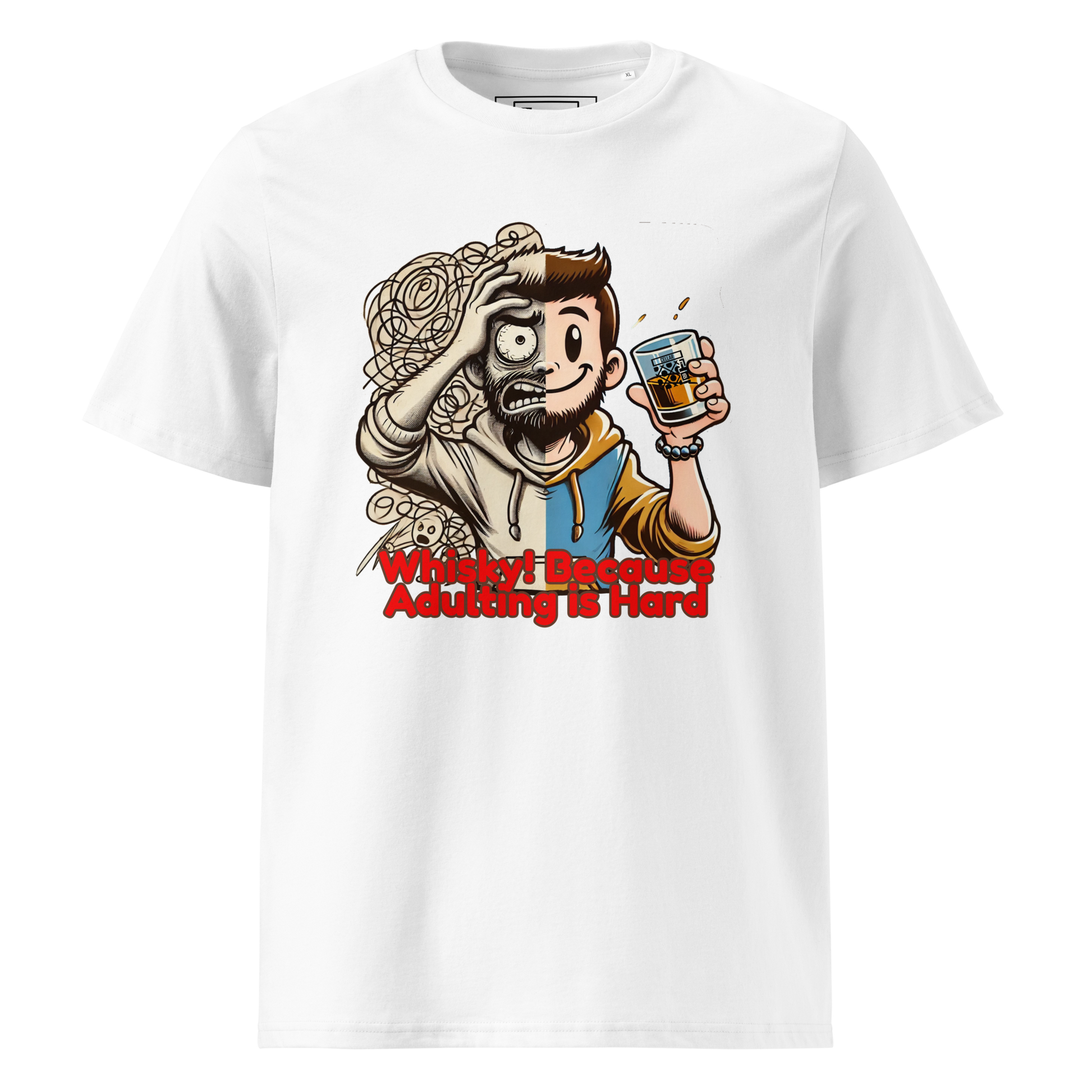 Cellar 8T Whisky - Adulting - Unisex Organic Cotton T-Shirt image 29