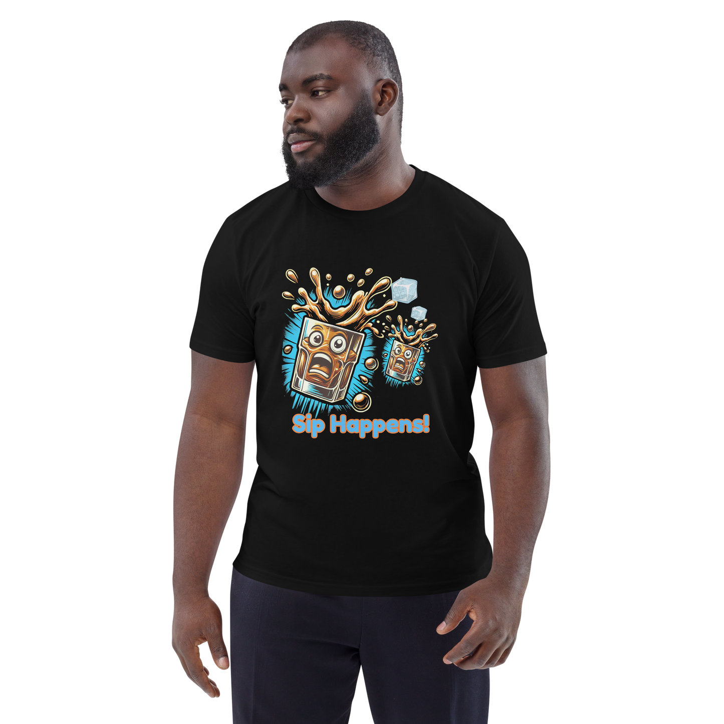Cellar 8T Whisky - Sip Happens - Unisex Organic Cotton T-Shirt image 8