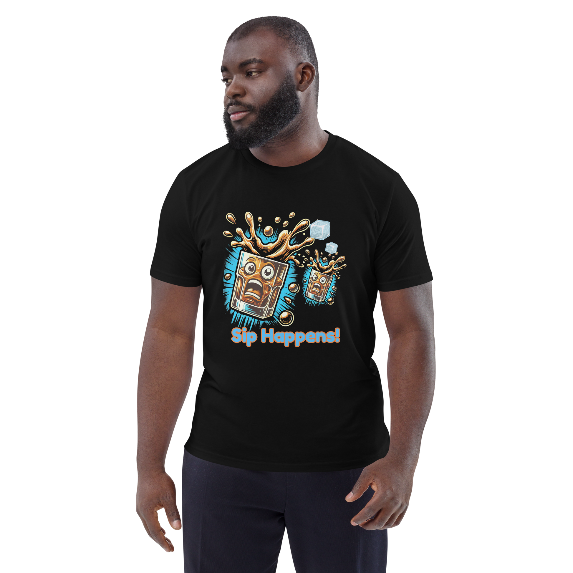 Cellar 8T Whisky - Sip Happens - Unisex Organic Cotton T-Shirt image 8
